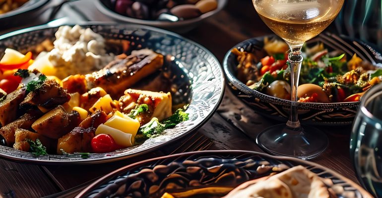 close-up-appetizing-ramadan-meal